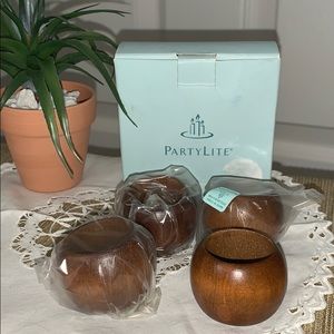 PartyLite wooden Napkins rings. Price firm